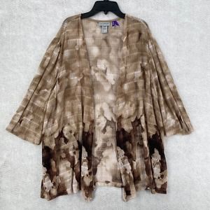 Catherines Cover Up Size 2XWP‎ Accordion Pleated Semi Sheer Ruched All Over